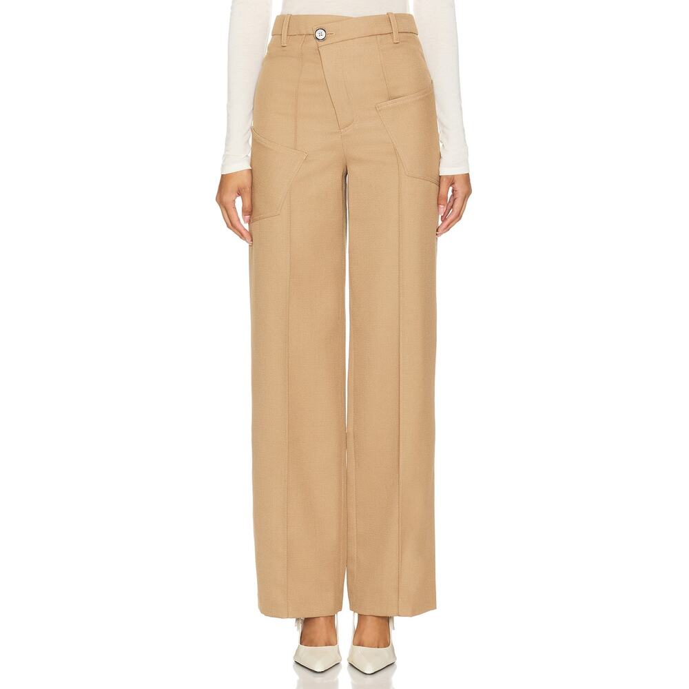 Camila Coelho 'Mimi' Tan Canvas Pant Size XS